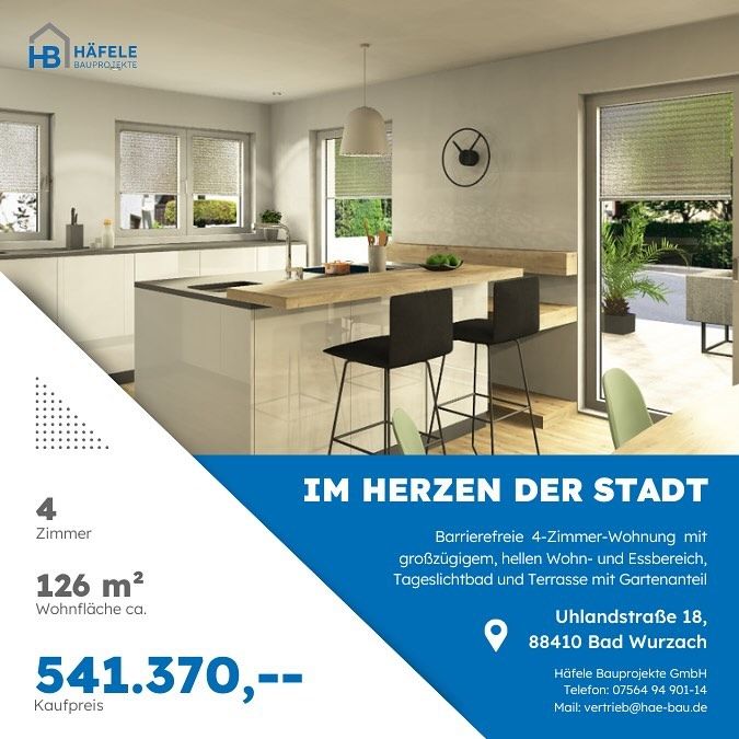 Fussläufig alles erledigen können. Wer möchte das…